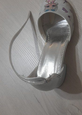 Diğer Diger Beyaz Baskılı Kadın Topuklu Ayakkabı