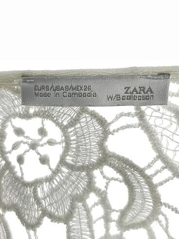 s Beden beyaz Renk Zara Kısa Tulum %70 İndirimli.