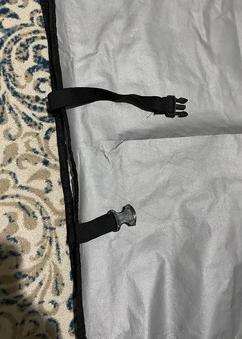 Gri Düz Desen Motorsiklet Örtüsü - Görsel 3