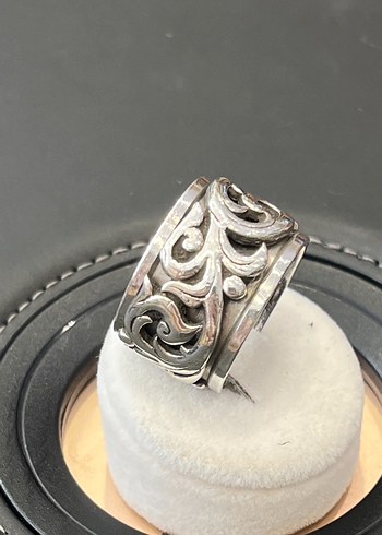 American Vintage GÜMÜŞ YÜZÜK 925 ayar RAYLI (KENDİ ETRAFINDA DÖNEN) 17 gr No 23