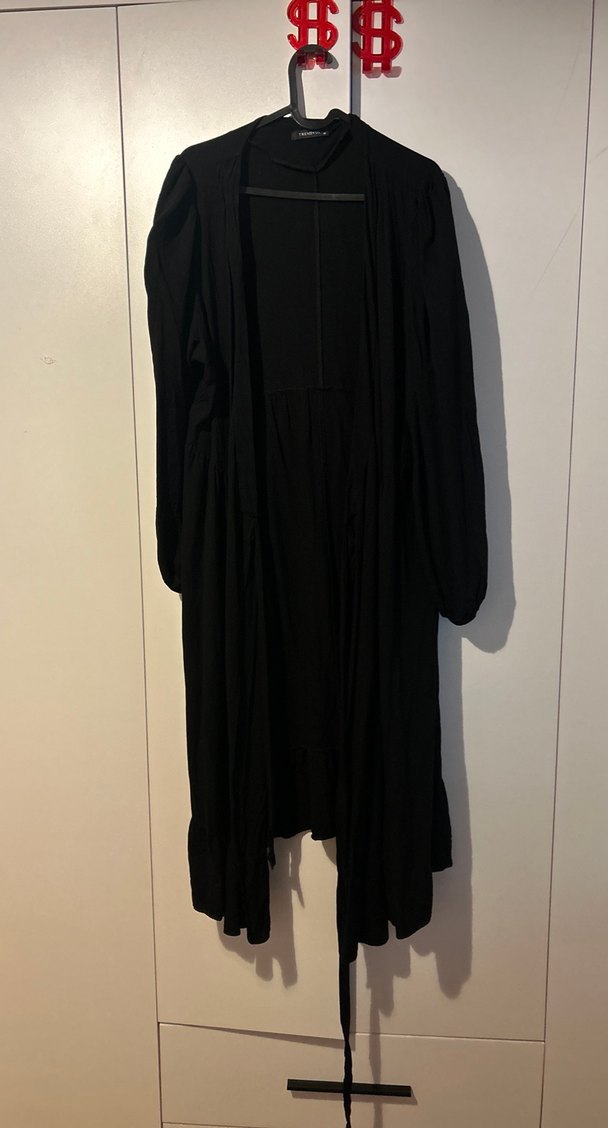 Siyah Sokak Stili Kadın anvelop elbise - Görsel 2