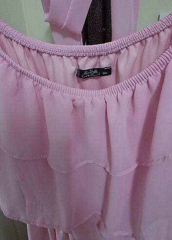 Tiril tiril pembe elbise