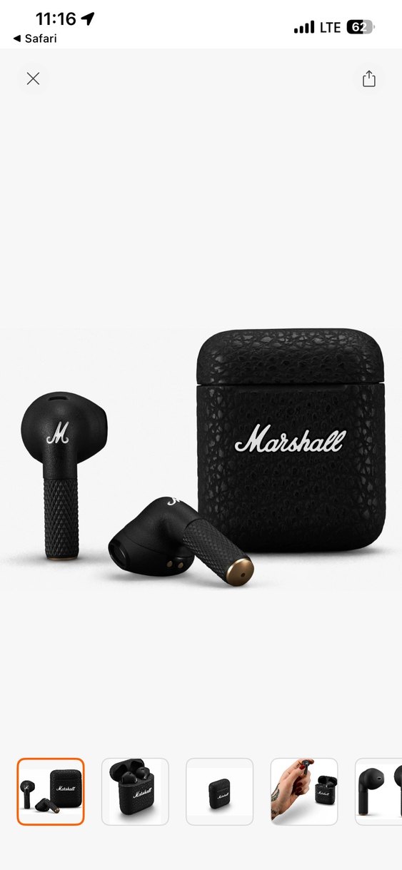 Marshall Siyah Kablosuz Kulaklık - Görsel 2