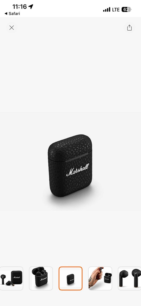 Marshall Siyah Kablosuz Kulaklık - Görsel 5