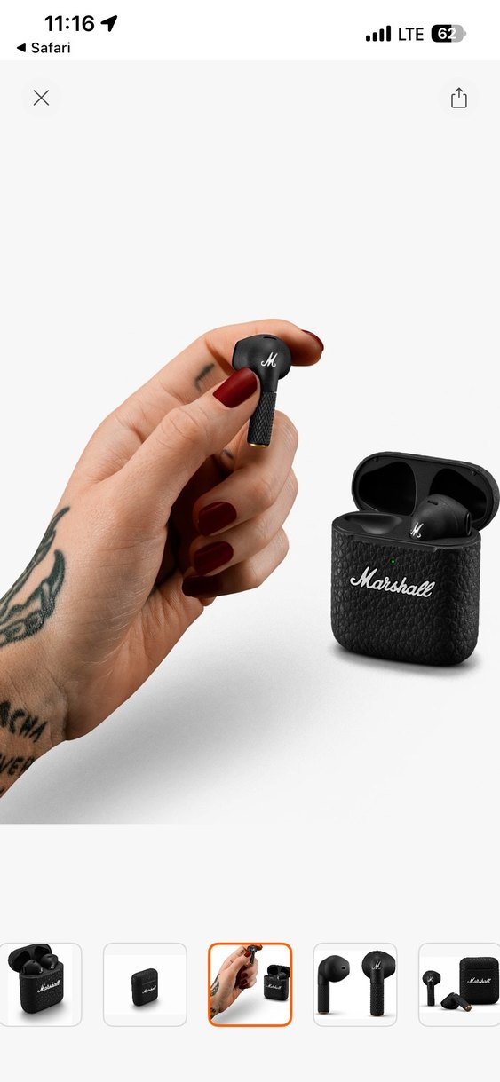 Marshall Siyah Kablosuz Kulaklık - Görsel 4