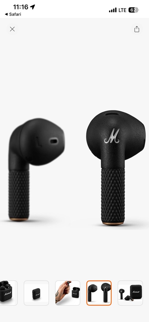 Marshall Siyah Kablosuz Kulaklık - Görsel 3