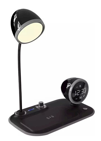 Siyah Çok Fonksiyonlu Telefon Şarj Cihazı - Görsel 3