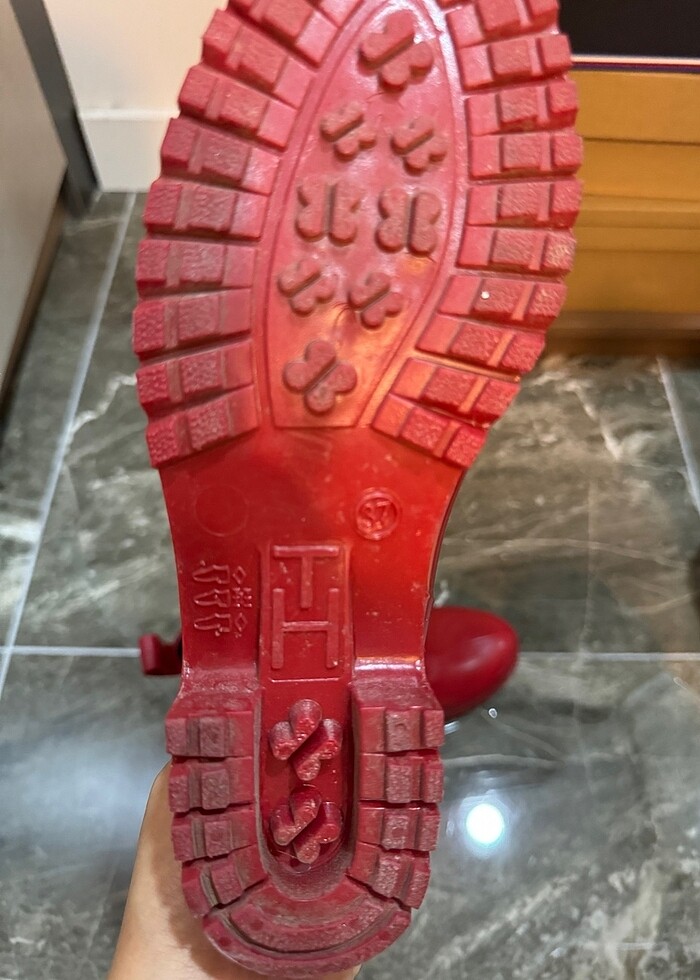 Tommy Hilfiger Orijinal az kullanılmış 37 numara yağmur botu - Görsel 4