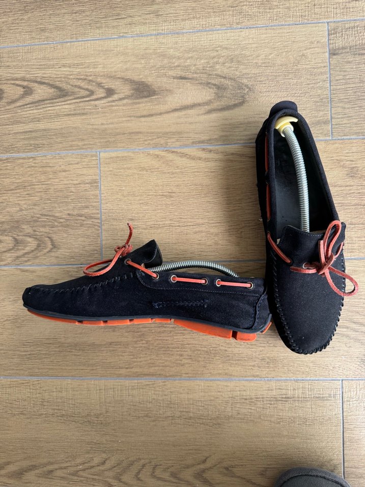 Lacivert Süet Erkek Loafer Ayakkabı inci marka 41 numara - Görsel 2