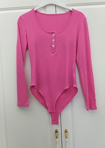 Pembe V Yaka kadın Bady - Görsel 2