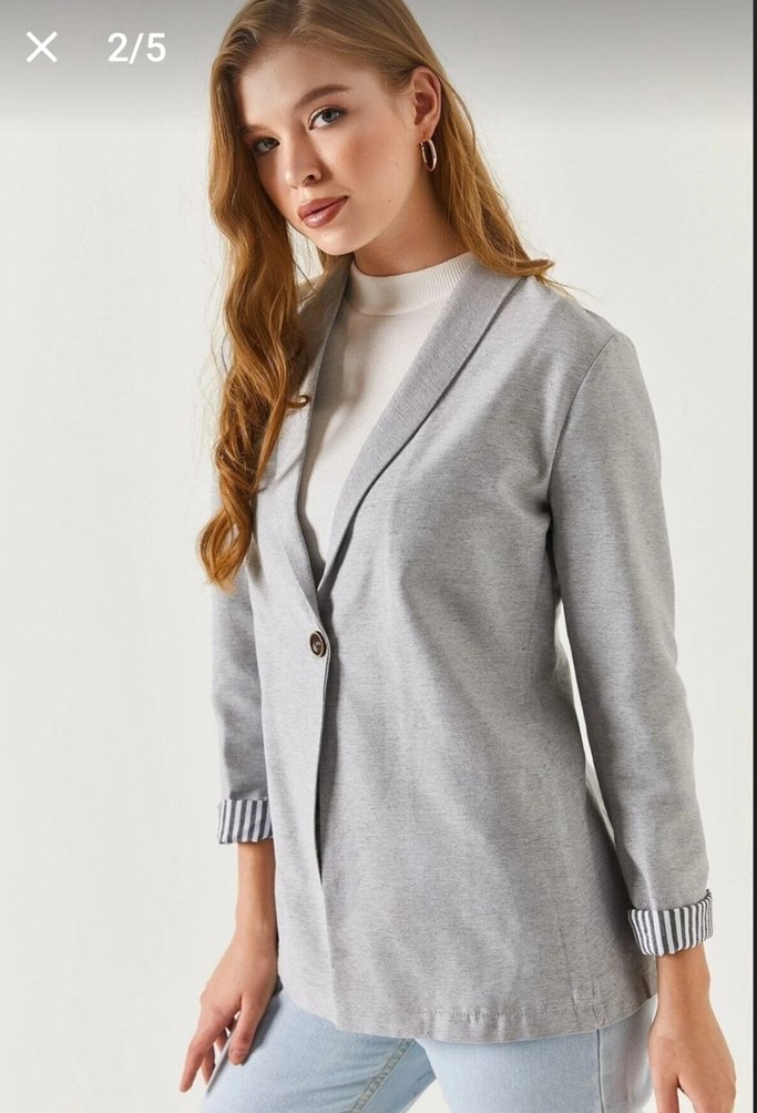 ince  spor günlük kadın ceket - Görsel 2