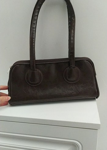 Acı Kahverengi Deri Kadın Omuz Çantası - Görsel 2