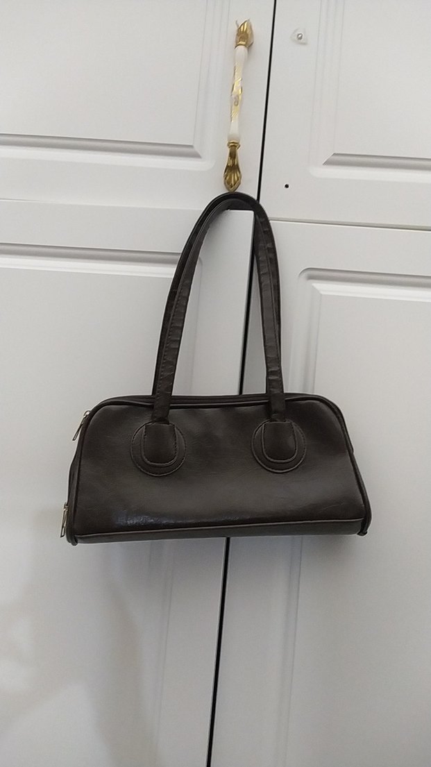 Acı Kahverengi Deri Kadın Omuz Çantası - Görsel 3