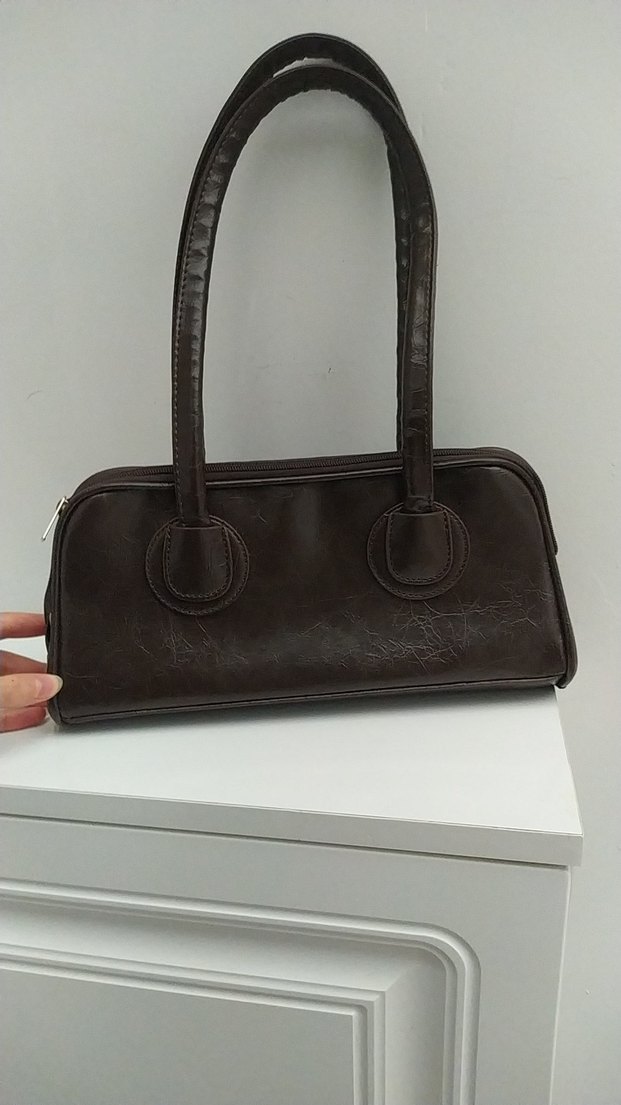 Acı Kahverengi Deri Kadın Omuz Çantası - Görsel 2