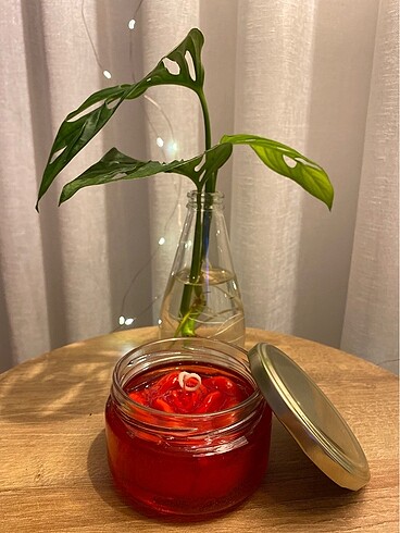  Beden kırmızı Renk Rose mum