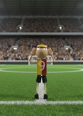 GS Taraftar Figürü - Özel Tasarım Gol Sevinci Heykelcik - Görsel 2