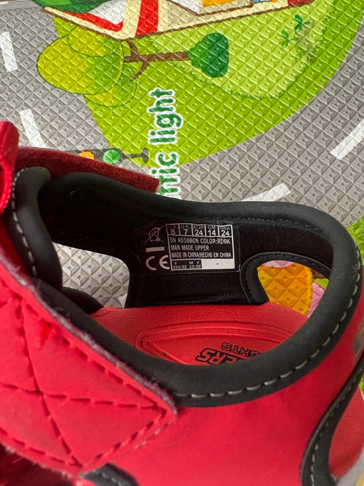 Erkek Çocuk Kırmızı Skechers Işıklı Sandalet - Görsel 5