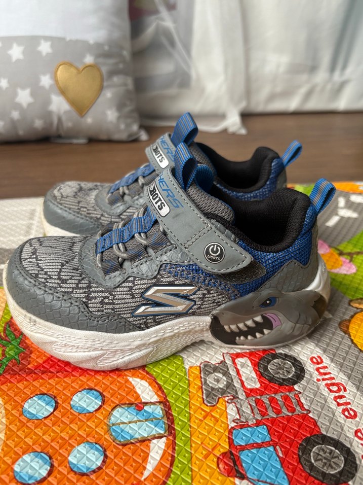 Gri Köpekbalıklı Erkek Çocuk Spor Ayakkabı - Görsel 4