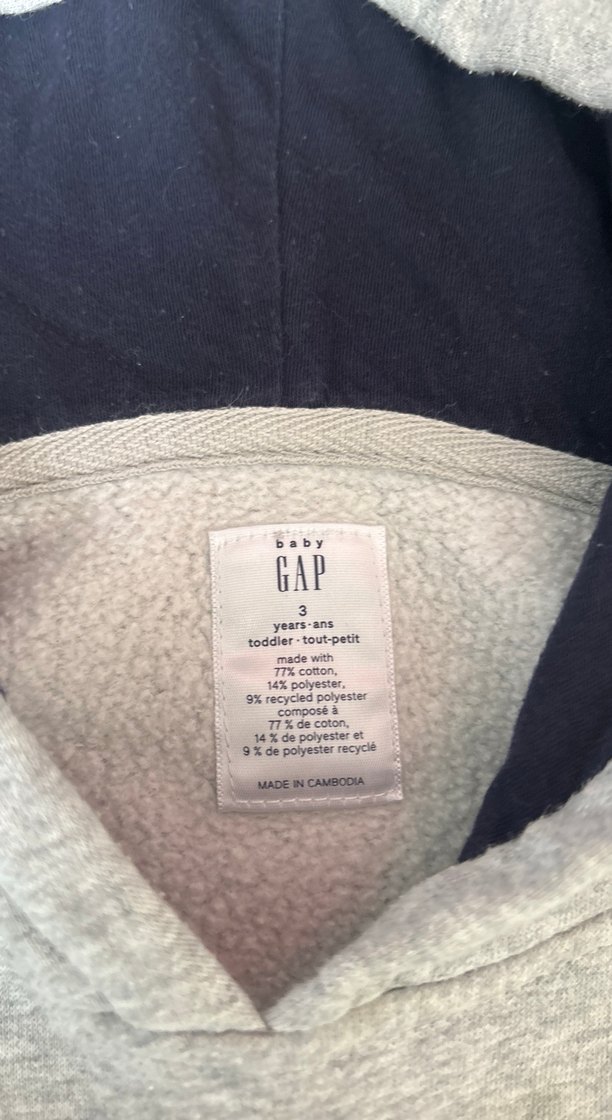 Gri Kapüşonlu GAP Erkek çocuk Sweatshirt - Görsel 2