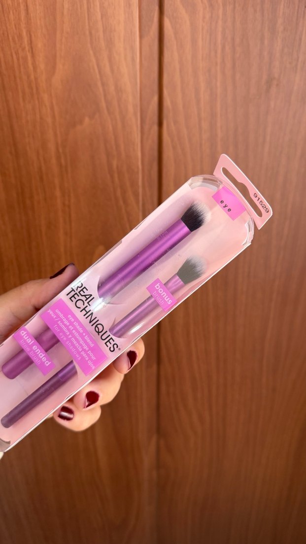 Real Techniques Mor Çift Uçlu Makyaj Fırçası - Görsel 5