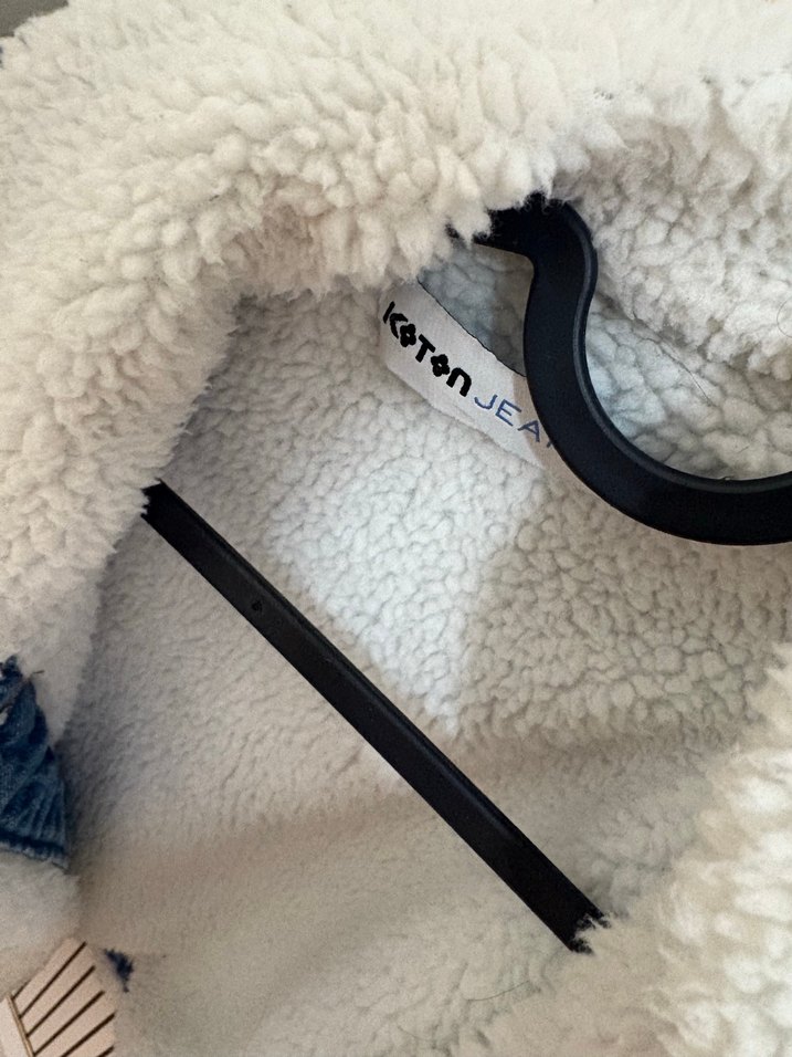 Kürklü Mavi Denim Yelek - Görsel 4