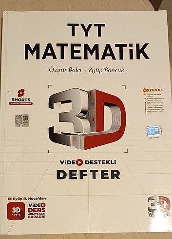 Eyüp B. 3 D TYT Matematik Video Destekli Defter