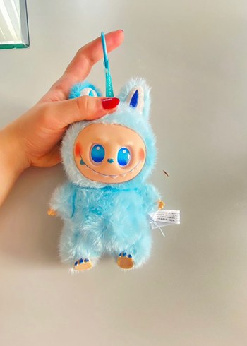 Labubu Mavi Peluş Oyuncak Anahtarlık