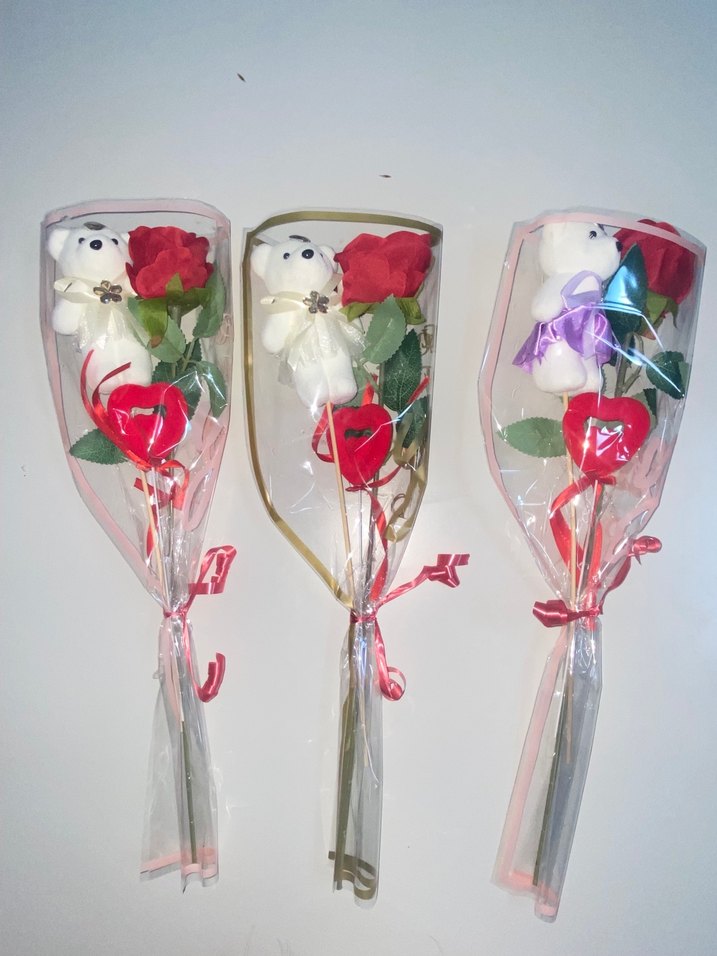 Sevgililer günü ayıcıklı gül - Görsel 2