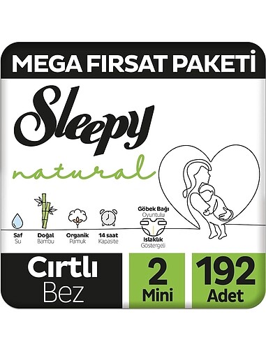 Sleepy bebek bezi 2 numara 192 adet