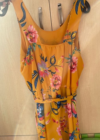 Sarı Desenli Bohem Kadın Tulum - Görsel 7