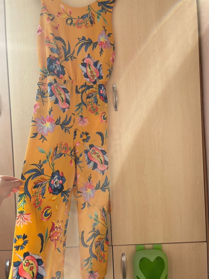 Sarı Desenli Bohem Kadın Tulum - Görsel 2