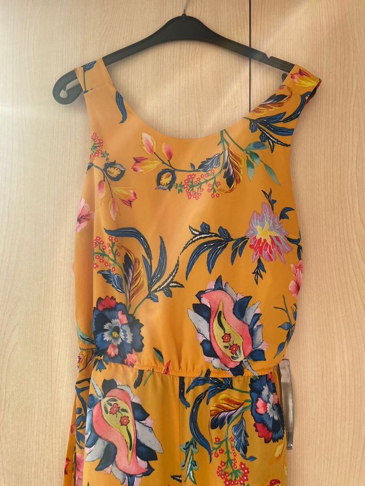 Sarı Desenli Bohem Kadın Tulum - Görsel 4