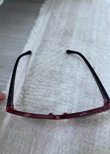 Kırmızı Transparan Gotik Kadın Güneş Gözlüğü - Görsel 2