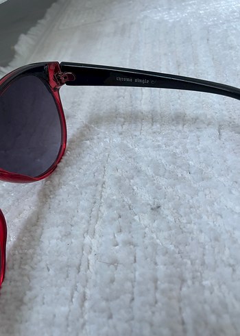 Kırmızı Transparan Gotik Kadın Güneş Gözlüğü - Görsel 5