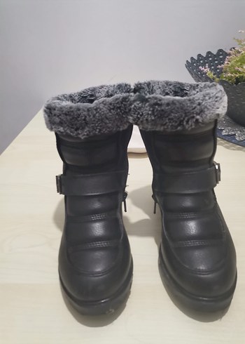 Tokalı Siyah Kız Çocuk Biker Botu - Görsel 2