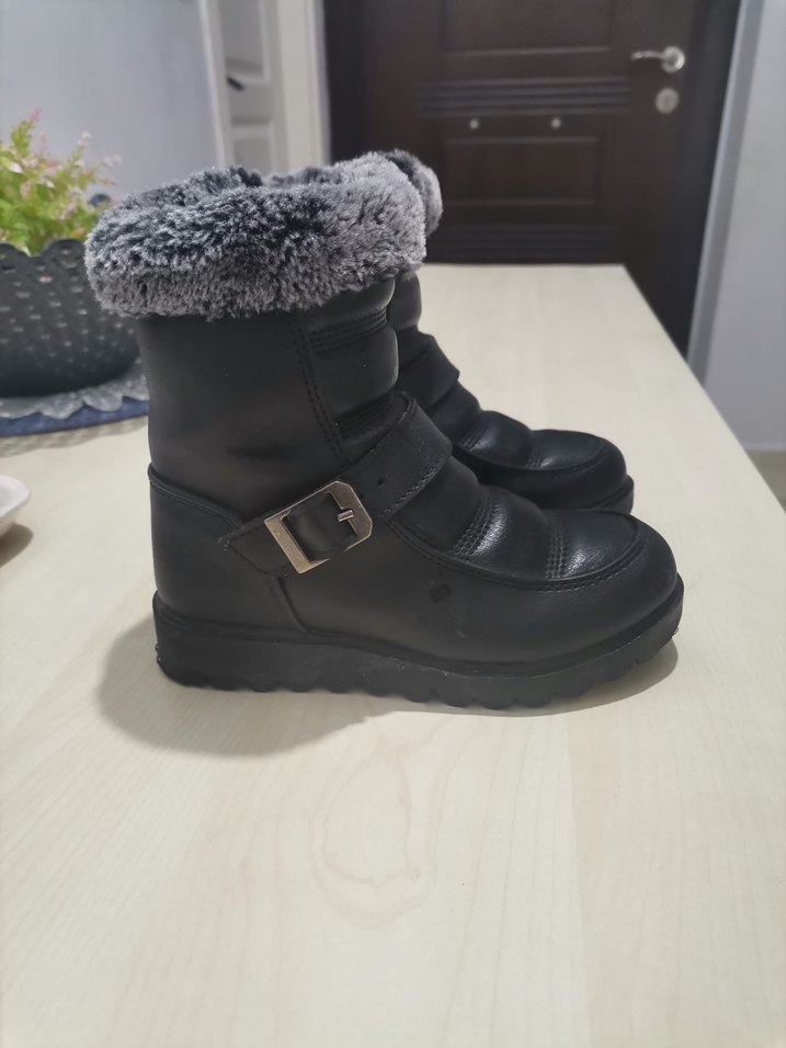 Tokalı Siyah Kız Çocuk Biker Botu - Görsel 3