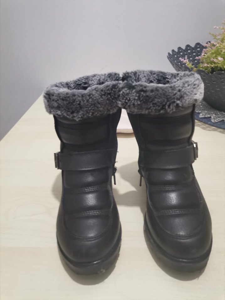 Tokalı Siyah Kız Çocuk Biker Botu - Görsel 2