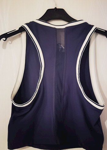 Kadın Lacivert Kolsuz Spor tişört - Görsel 4