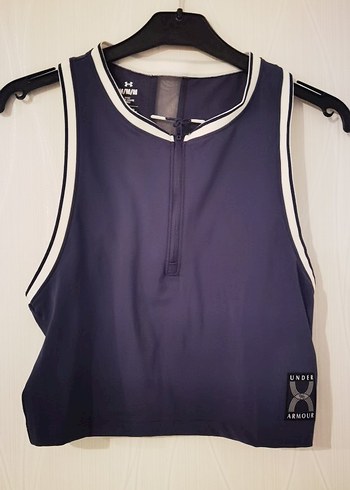 Kadın Lacivert Kolsuz Spor tişört - Görsel 3