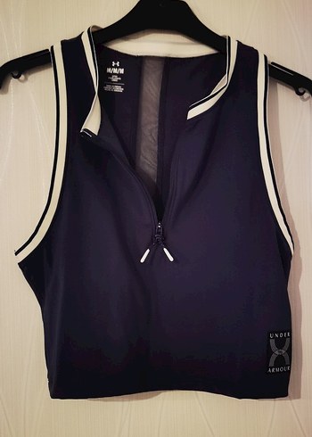 Kadın Lacivert Kolsuz Spor tişört - Görsel 2