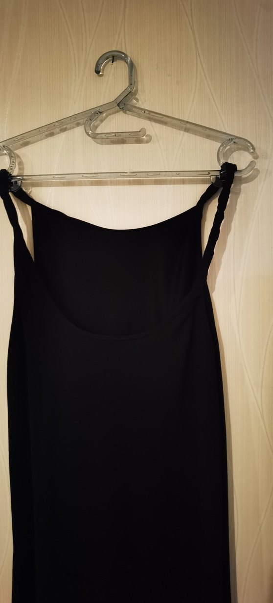 Massimo Siyah Uzun Kadın Elbise - Görsel 3