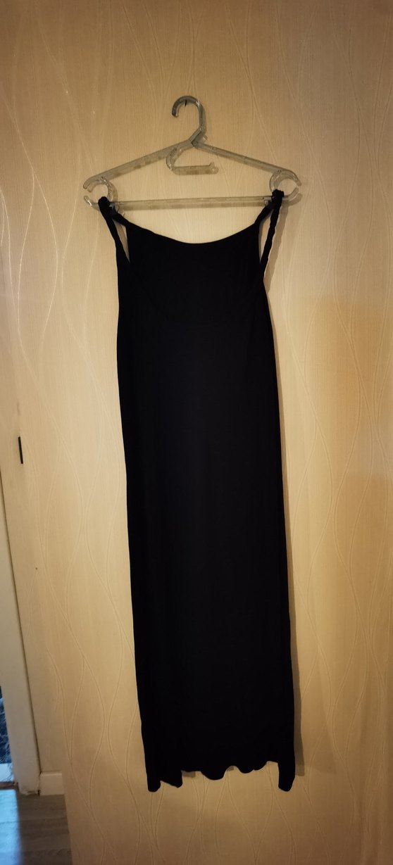 Massimo Siyah Uzun Kadın Elbise - Görsel 4