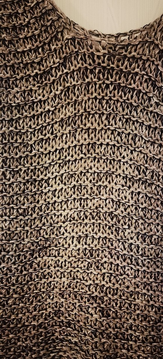 Bohem Tarz Gri Kahverengi Örgü Kadın Süveter - Görsel 4