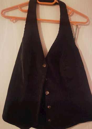 Faraway Koyu Yeşil Kadife Yelek - Görsel 3