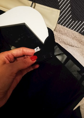 Siyah Uzun Kollu Yüksek Yakalı Tül Kadın Elbise - Görsel 11