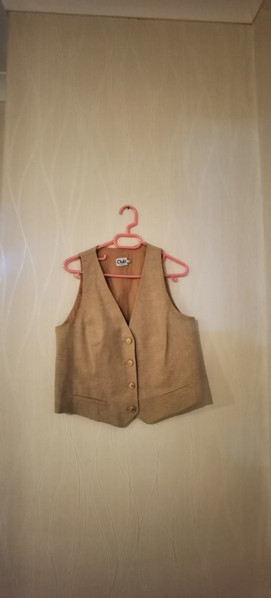 Beymen Club Bej Keten Yelekli Takım - Görsel 4