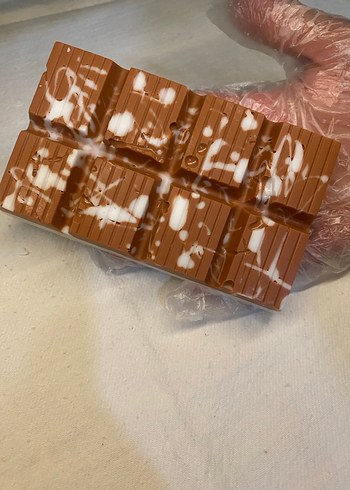 Kahverengi Beyaz Desenli Sabun - Görsel 2