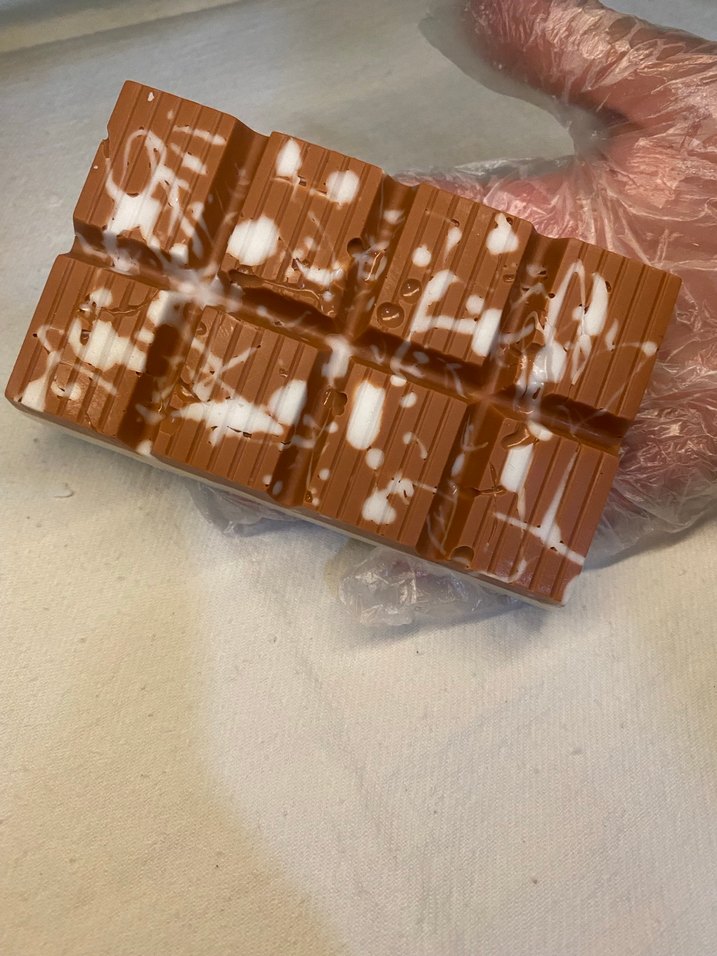 Kahverengi Beyaz Desenli Sabun - Görsel 2