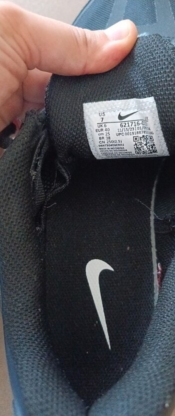 40 Beden siyah Renk Orjinal Nike Spor ayakkabı