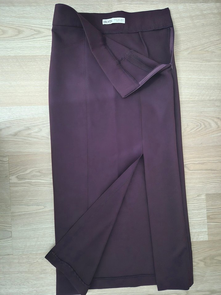 Kadın Mor Yandan Yırtmaçlı Uzun Etek - Görsel 3